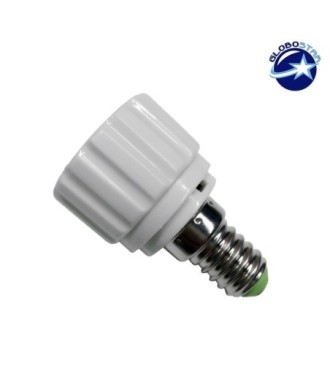 Πλαστικός Αντάπτορας από E14 σε GU10 GloboStar 77796